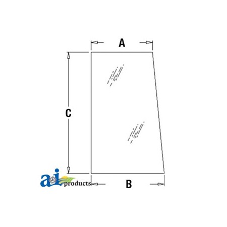 A & I Products Glass, Side, Upper (RH/LH) 41.5" x33.5" x2" A-T113465